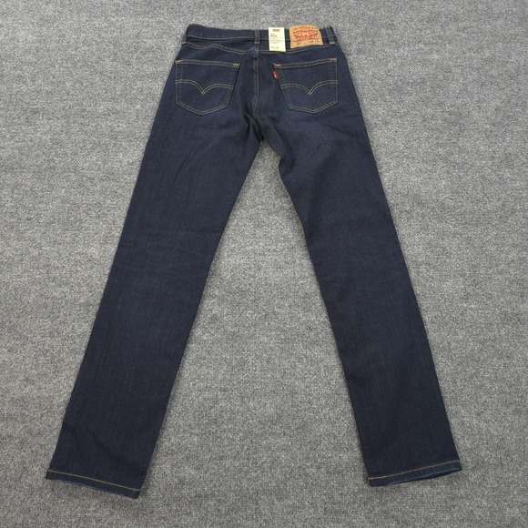 Levis Jeans Mens 29x32 Dark Wash Blue 511 Slim Stretch Denim Flex Red Tab NEW - Picture 13 of 14